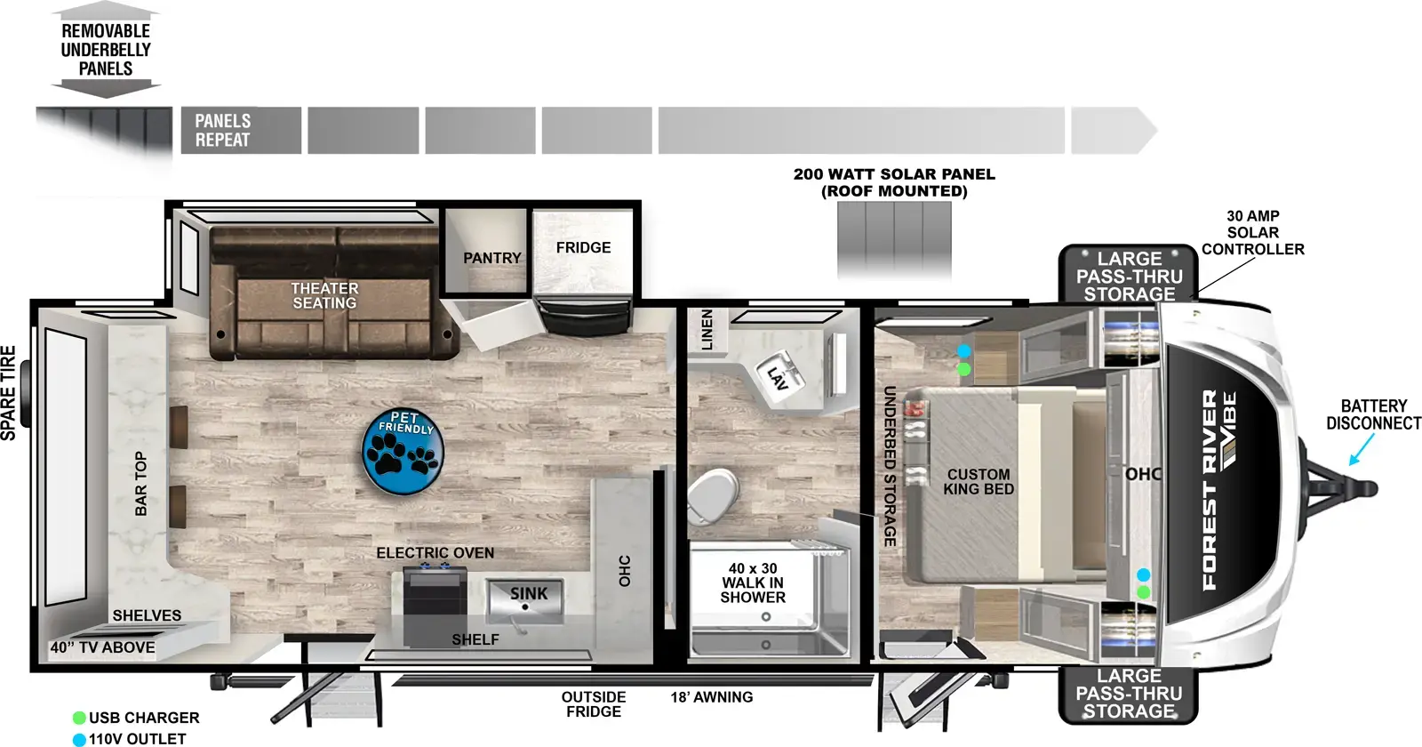 Vibe 2400RB Floorplan